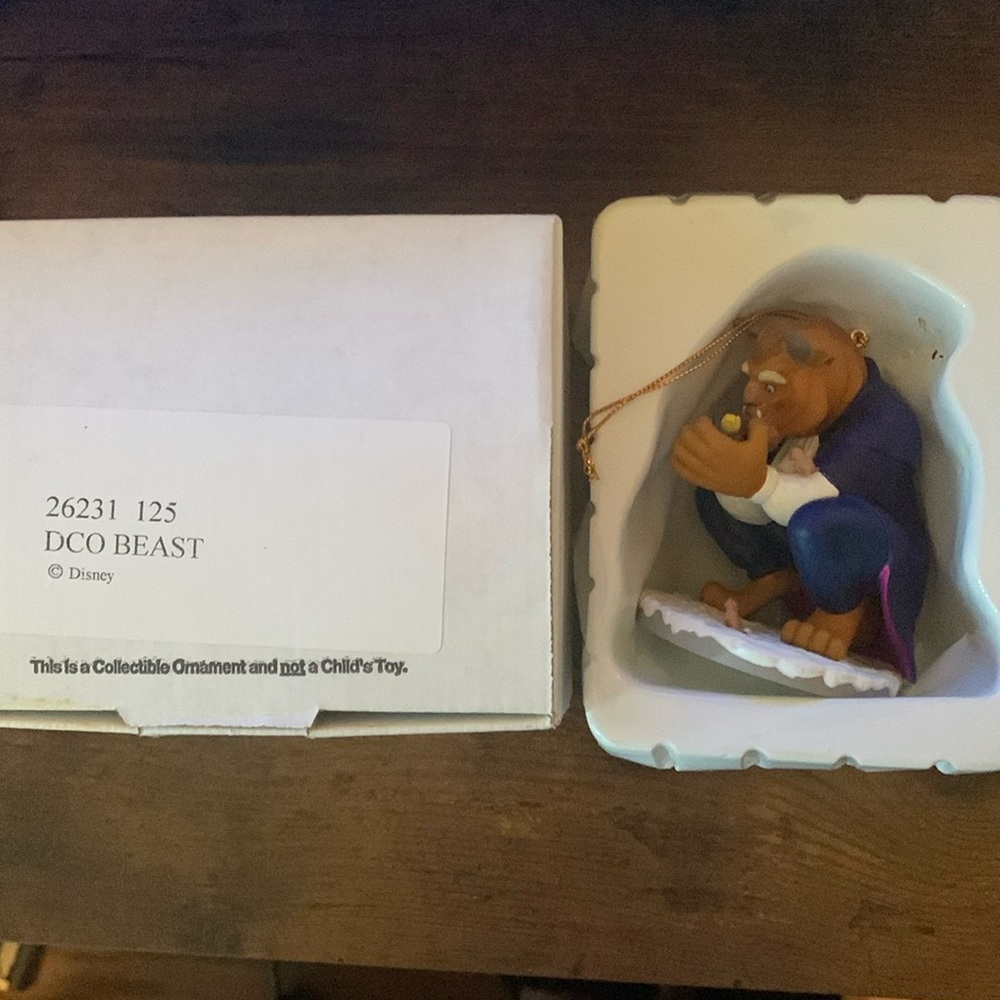 Disney Christmas Magic by Grolier “Beast” ornament. EUC in original box.